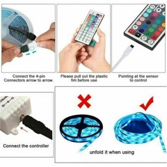 16ft 100ft LED Strip Light Music Sync Bluetooth 5050 RGB Room Light w/ Remote US