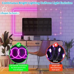 32.8ft RGB(W) Neon LED Rope Lights Plug&Play 110V 120V Flex Waterproof Led Ne…