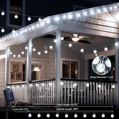 Solar Powered String Lights Waterproof, 39FT 60 LED Outdoor Solar String Ligh…