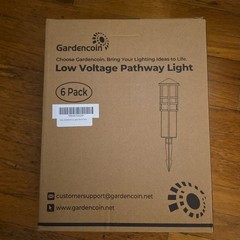6-Pack Low Voltage Pathway Lights 12V 4W G4 2700K Black Aluminum IP65 Wired LED