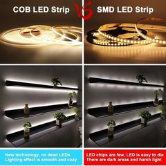 Super Thin 2mm COB LED Strip Light DC12V Lights Strip Ribbon Lamp Tape 480leds/m