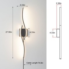 Daunton Plug In Wall Sconces Set Of 2 Modern Plug In Sconce Remote Dimmable Led