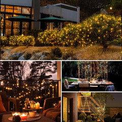 4 Pack Solar String Lights Outdoor – Total 132FT 320LED Solar Fairy Lights outsi
