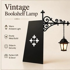 Mini Library Lantern Bookshelf Lamp Book Shelf Lighting Decor Night Light