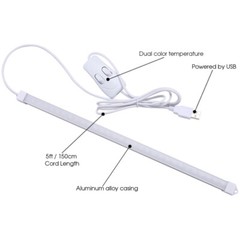LED Light Bar USB Under Cabinet Desk Lamp Warm & Daylight White