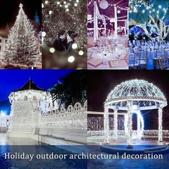 Outdoor Solar Fairy String Lights Copper Wire Waterproof Garden Decor 2x 100 LED