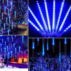 Meteor Shower Rain Lights Tree Christmas Party Garden Decor Blue 10 Pack