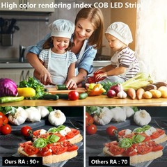12v Cob Led Strip Light 6000k Cool White Waterproof Ip65 480leds/m Super Bright