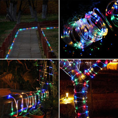 50/100/200/300 LED Solar Rope Lights for Camping Fence Patio Garden Decoration