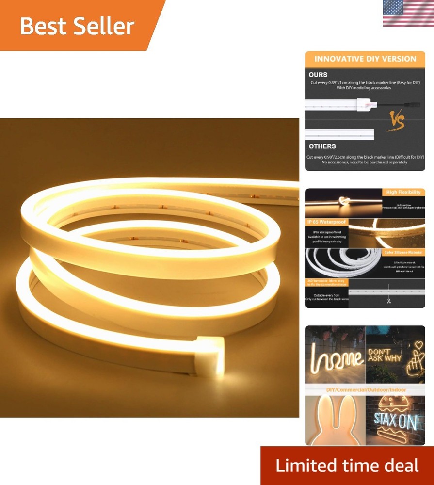 Flexible Waterproof 16.4ft LED Neon Light Strip – Perfect for Indoor & Outdoor