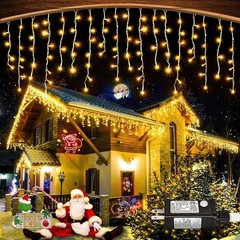 Bright 99ft 1216 LED String Lights – Warm White, 8 Modes, Energy Saving