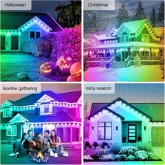 150FT RGB Outdoor Waterproof Lights with App Remote Music Sync for Holiday Chris