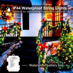 4 Pack 280Ft 800 LED Fairy Lights Battery Operated with Remote & Timer, Silve…