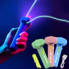 Glow in the Dark String Launcher LED Luminous Stress Relief Toy for Kids