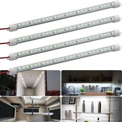 4PCS 12V RV Interior LED Light Bar 48 LEDs Light Strip 12″ for Car Truck Camper