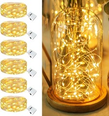 6 Pack Fairy Lights Battery Operated – 7Ft 20 Led Twinkle Lights 3 Modes, Bulk M