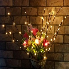 20 LED Branch Floral Lights Lamp Merry Christmas Tree Xmas Decorations Homestay