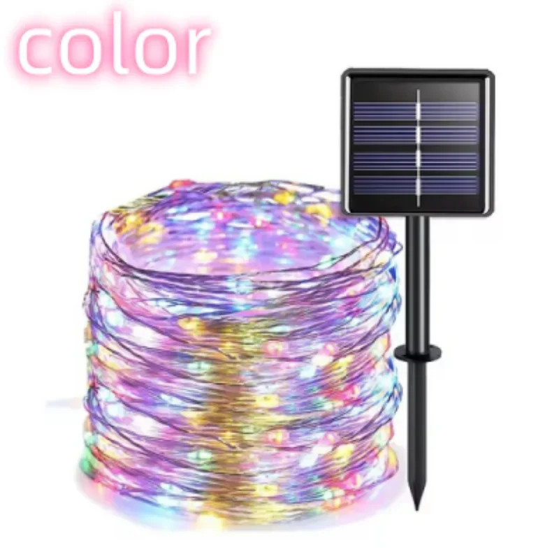 Outdoor Solar String Light 300/200/100/50 LED Fairy Garland 8 Mode Garden Yard T