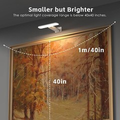 2 Pack of Stylish Art Deco Battery Operated Picture Lights with Timer Function