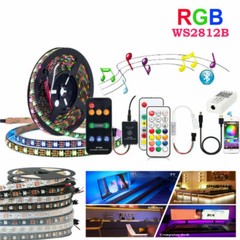 5V USB WS2812B Led Strip Light RF BT Music Controller TV Background 1-5M