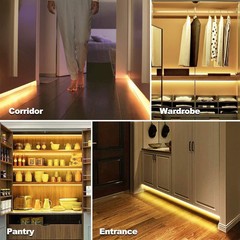 12V 24V COB Led Strip Flexible Tape Lights RF Remote Dimmable EU US Plug 1m~10m