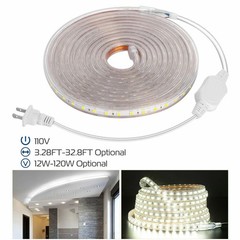 5M 5050 LED Strip Lights Flexible Tape Lighting Rope Home Outdoor US Plug 110V