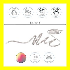 WiZ – Bundle – RGBIC LED Strip 5m Plus 2 60W A19 Color Bulbs – Cont… Fast Ship