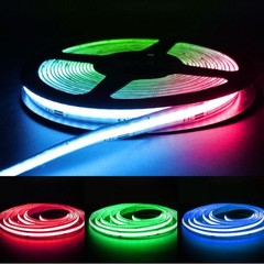 12V 24V WS2811 COB RGBIC LED Strip IC Addressable Full Color Flexible Tape Light