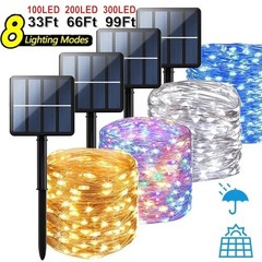 Solar Fairy Lights Outdoor Garden String Light Party Decorative Lamp 100-500 LED