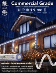 Cool White Rope Light 10′ 25 50 100 150ft, Connectable Indoor Outdoor Waterproof