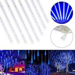 Solar LED Meteor Shower Rain Tree Lights String Light Party Outdoor Garden Decor