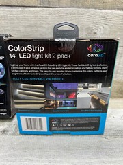 LOT OF 2 Tzumi Aura LED 2-pack 14 ft. ColorStrip Light Kit, Clear
