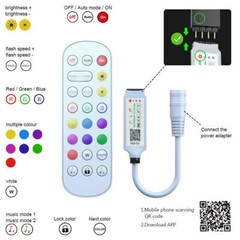 New LED Strip Lights 100ft Music Sync 5050 RGB Room Light with Remote