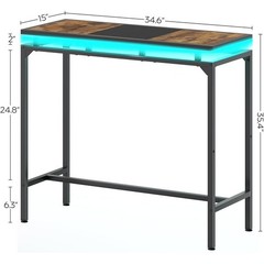 Smart LED Suspended Bar Table W/ Remote Control & Stability Kit Small Spaces New