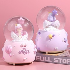 Angel Snow Globe, 80mm Musical with Color Changing LED Lights for Daughter, W…