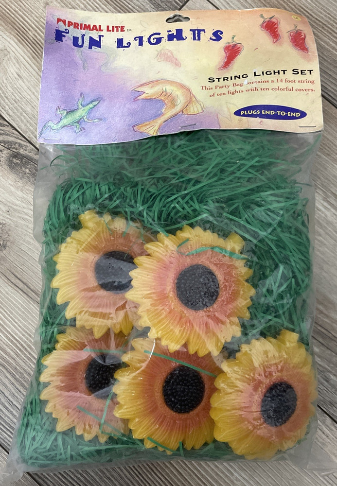 Sunflower String Lights Primal Lite Fun Lights Y2K 90s Bohemian 12 Ft