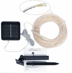 100/200 LED Solar Rope Tube String Fairy Lights Strip Waterproof Outdoor Garden