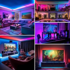 32.8ft RGBIC COB LED Strip Light Addressable WS2811 12V 24V LED Strip 720LEDS/M
