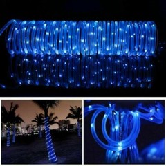 39FT Solar Rope Lights Outdoor Waterproof LED PVC Tube Fairy String Light Garden