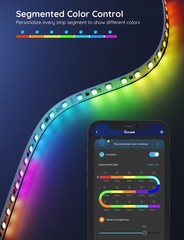 Govee 32.8ft RGBIC LED Strip Lights Smart App Control Light for Bedroom