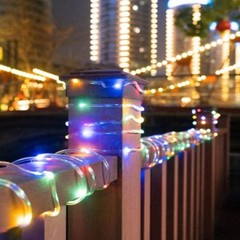 Solar Rope Lights Outdoor Waterproof LED PVC Tube Fairy String Light Garden xmas