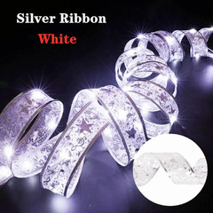 1/2/5/10M Christmas Tree Ribbon Fairy Lights, Indoor DIY Bows String Light Batte