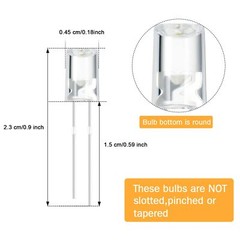 120 Pcs LED 5Mm Christmas String Lights Replacement Bulbs Energy Efficient LED
