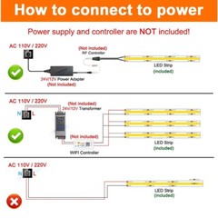 24V COB LED Strip Light Warm White 3000K For Residential Commercial Projects