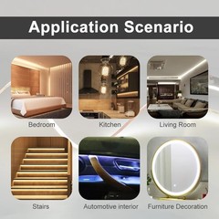 Ultra Narrow COB LED Strip Light For Aluminum Groove Home KTV Cabinet Car Decor