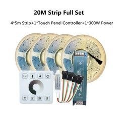 COB Running Water Flowing LED Strip Light WS2811 24V With RF Touch Controller