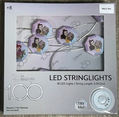 Disney 18 LED String Lights Princess, Battery Operated (NEW) 100 Years