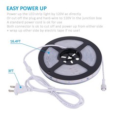 E Enersystec 120V Dimmable Led Strip Lights 4200K Daylight Work Smart Plug110V