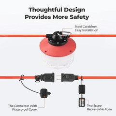 100FT LED Construction String Lights – 21000LM Waterproof Work Light