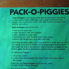 Vintage 1989 Primal Lite Pack-O-Piggies Pig 14’ String Lights 2 boxes of lights